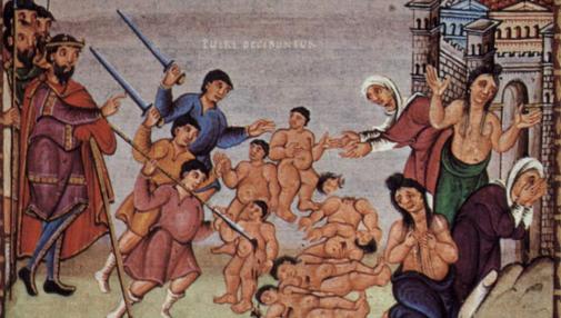La degollación de los inocentes, según un manuscrito del siglo X.