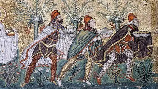 Los Reyes Magos, en el mosaico de San Apolinar