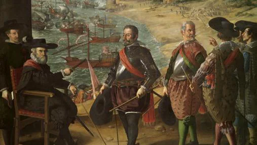 Representación del gobernador de Cádiz dando instrucciones a sus subordinados para organizar la defensa de la ciudad