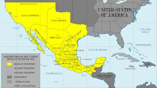De cómo México perdió Texas porque su ejército se estaba echando la siesta Mapa-mexico-kBnH--510x286@abc