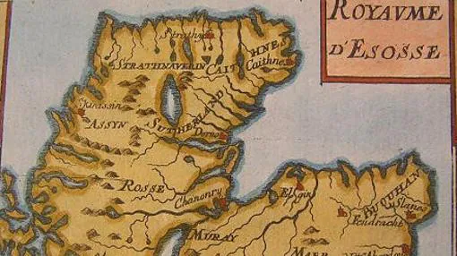 Mapa de Escocia en 1719