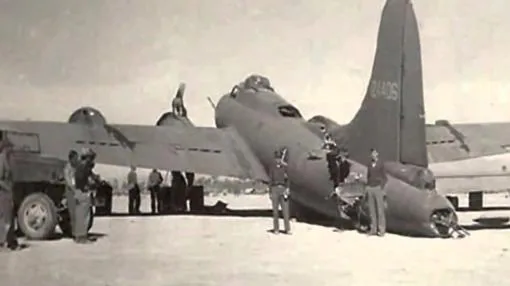 B-17, en el suelo