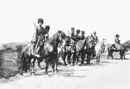 Sección de cosacos en 1914