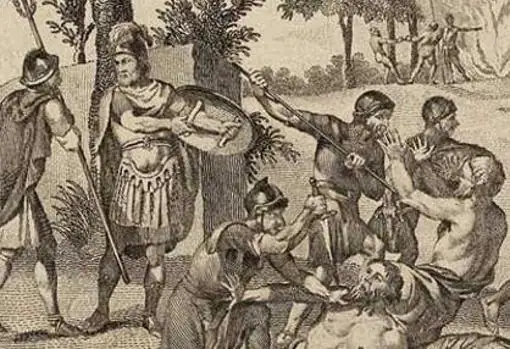 Soldados romanos asesinando druidas