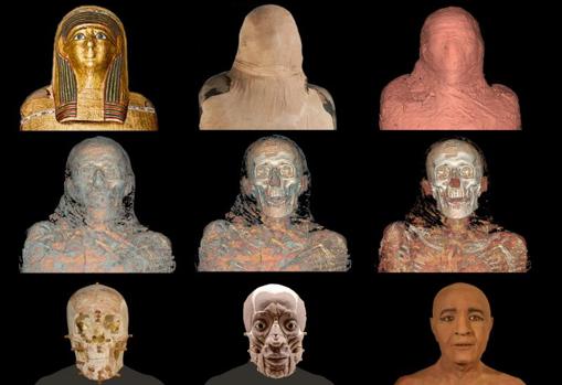 Reconstrucción del rostro de Nespamedu, momia del MAN, por el forense Juan Villa