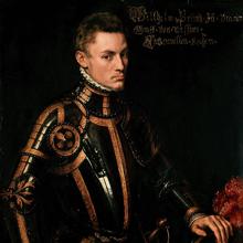 Retrato de Guillermo de Orange-Nassau en sus años en la corte de Bruselas.