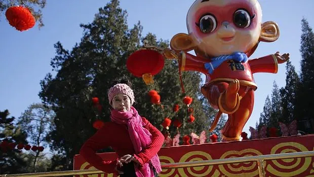 Imagen de los preparativos para el año nuevo chino en Pekín