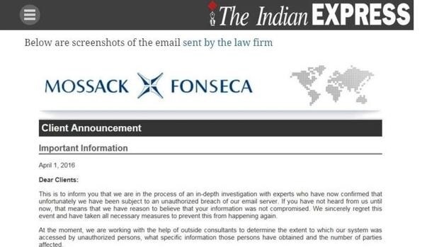 El correo que el despacho Mossack Fonseca envió a sus clientes para advertirles sobre las filtraciones