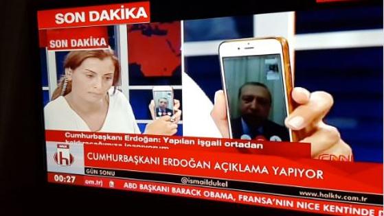 Erdogan, comparece vía «Facetime» para tranquilizar a su país