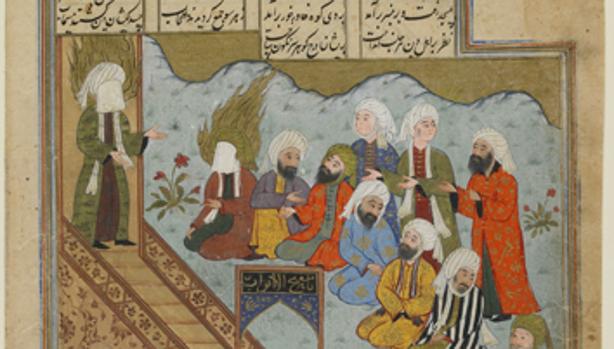 Mahoma predica después de la Batalla de la Trinchera, según un autor anónimo