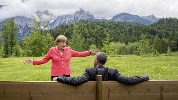 La última llamada de Obama, a Merkel
