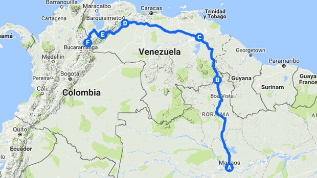 Ruta de la yihad a través de Venezuela