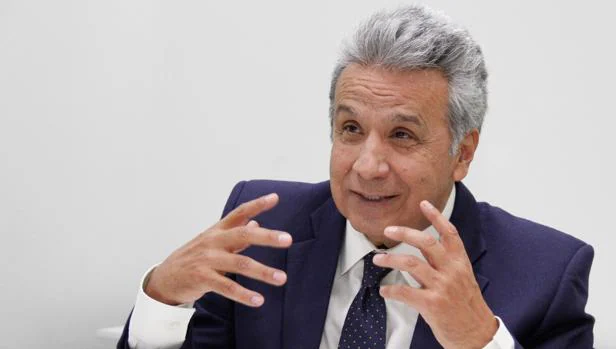 Lenín Moreno, presidente de Ecuador, durante la entrevista con ABC