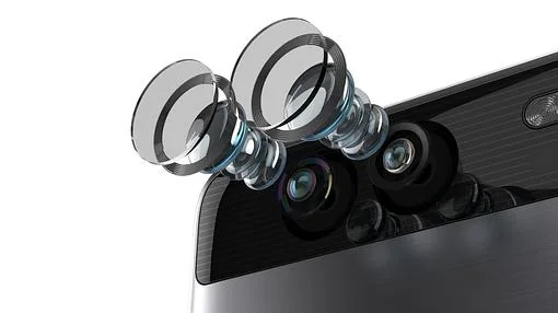 Detalle de la cámara dual del Huawei P9 Plus