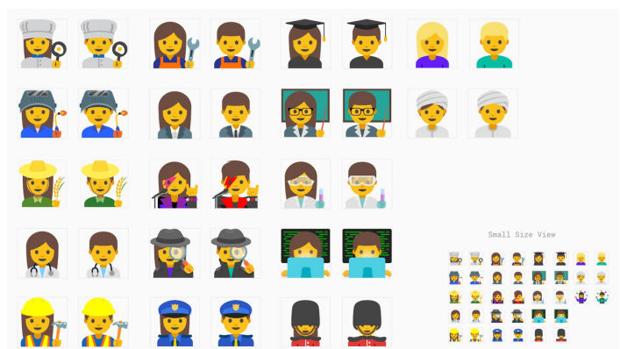 Google consigue más «emojis» de mujeres para lograr  una mayor igualdad de género