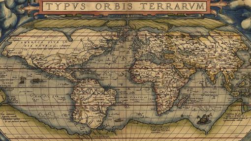 Abraham Ortelius, Theatrum Orbis Terrarum, 1570. La isla S. Brandain aparece en la latitud 50º norte, meridiano 360, frente a las costas de Irlanda.