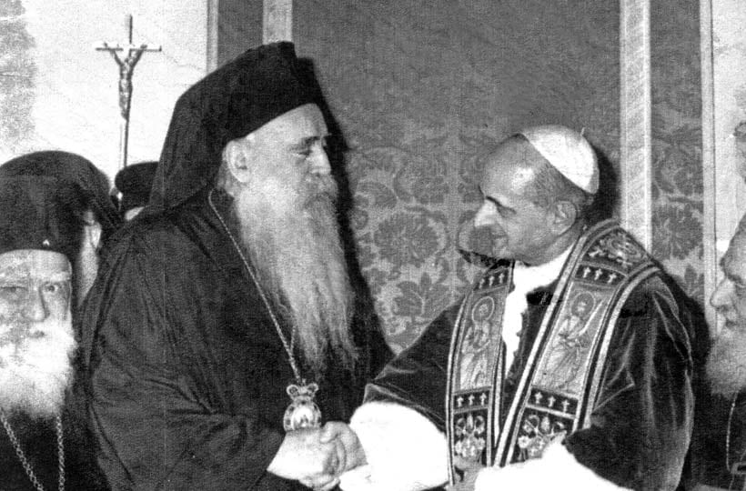 Histórico encuentro entre el Papa Pablo VI y Atenágoras