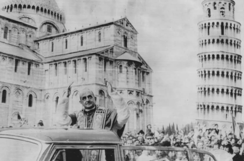 Llegada a Pisa, en 1965