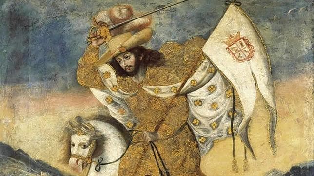 Santiago Apóstol representado como un guerrero medieval