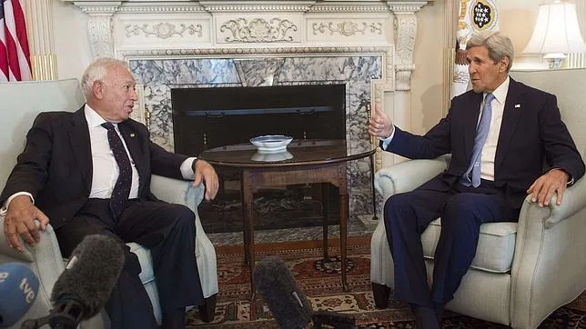 Margallo, junto a John Kerry el martes en Washington