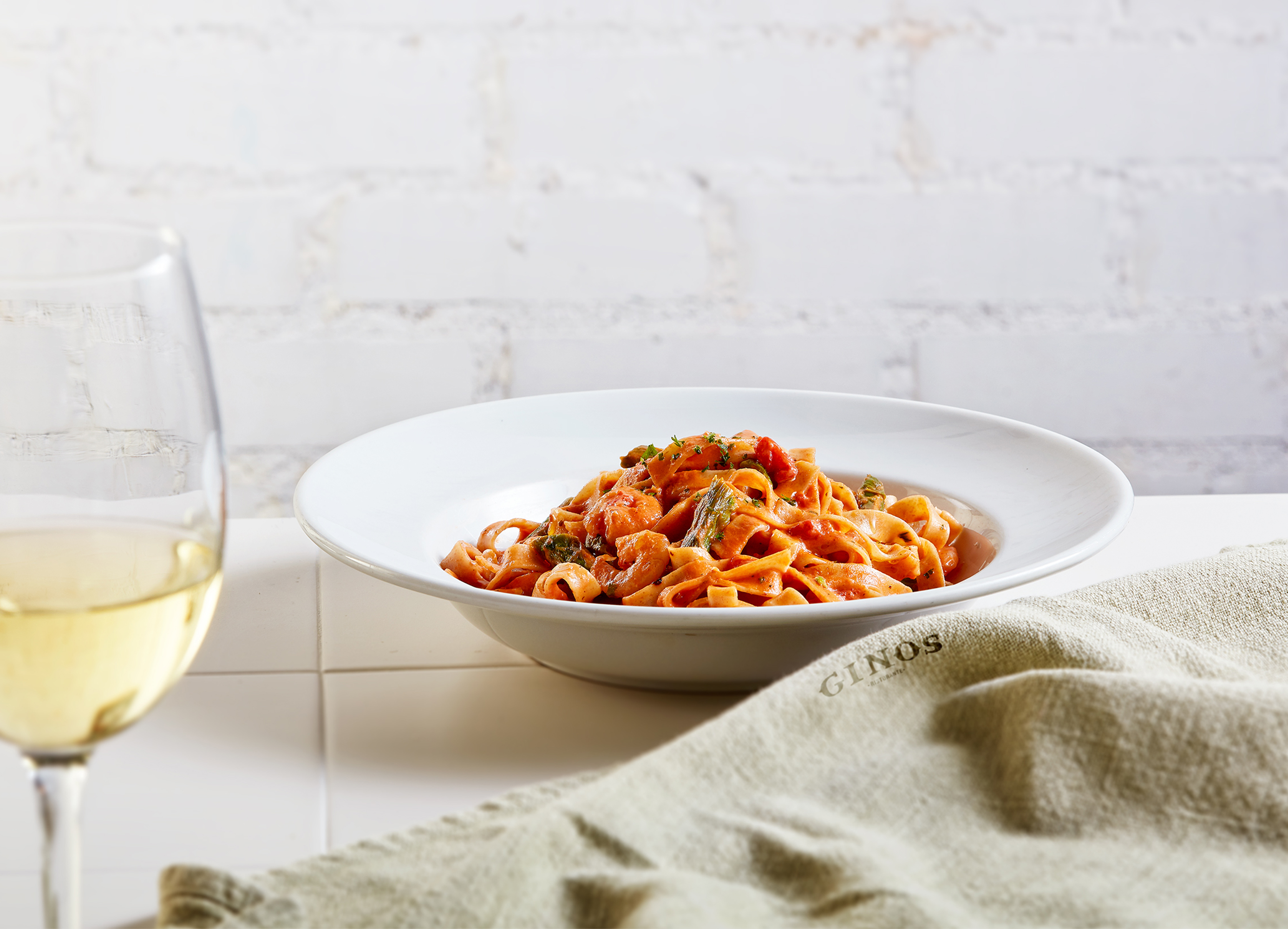 Tagliatelle Integrali Al Gambereti Ginos