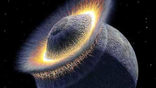 Impacto entre Theia y la Tierra, y que creó la Luna en pleno Gran Bombardeo del Sistema Solar