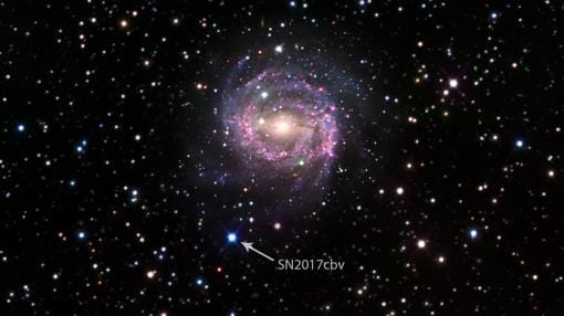 La supernova SN 2017cbv, a las afueras de la galaxia NGC 5643