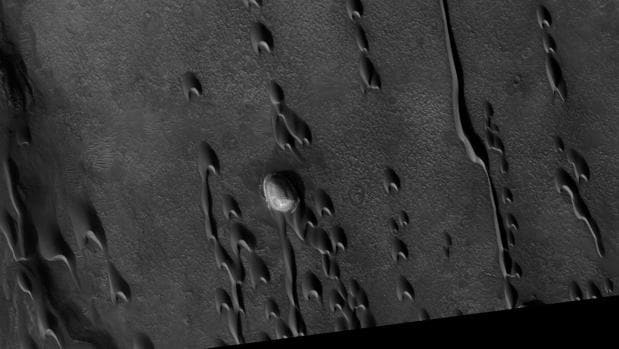 Dunas fantasma en la región de Hellespontus, en Marte