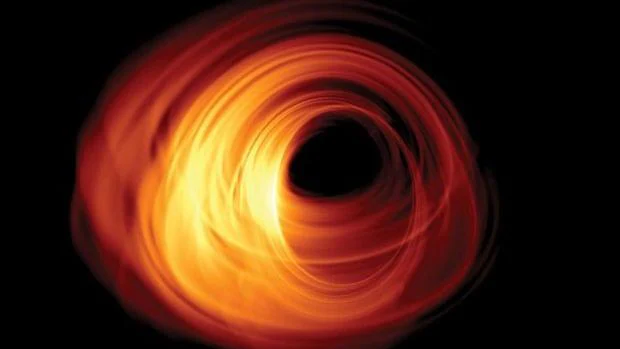 Simulación del horizonte de sucesos de un agujero negro