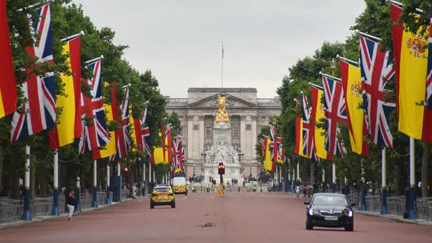 Londres engalanada durante la visita de los Reyes, el pasado verano