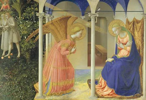 «La Anunciación» de Fra Angelico. Detalle