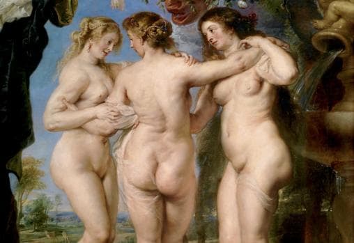 «Las tres Gracias» de Rubens. Detalle