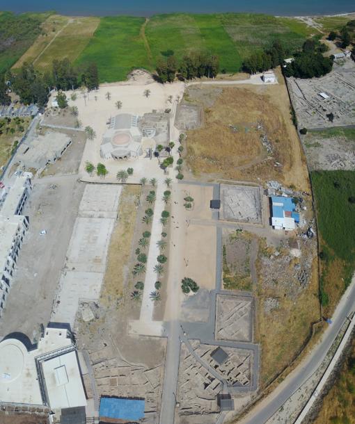 Vista del yacimiento arqueológico tomada desde un dron