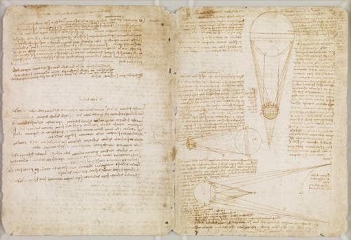 Página del Códice Hammer de Leonardo da Vinci