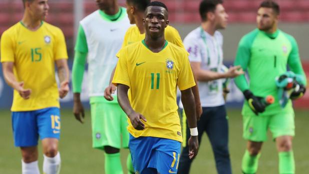 Vinícius, con la selección de Brasil.