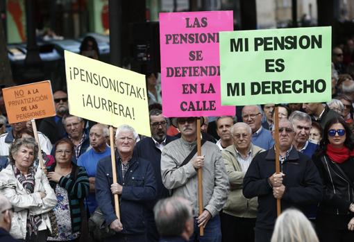 ManifestaciÃ³n de jubilados en Pamplona