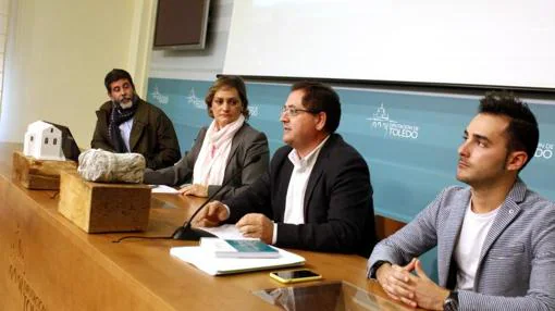 Morín, García, Villarrubia y José Luis Ruiz de los Paños, concejal de Cultura