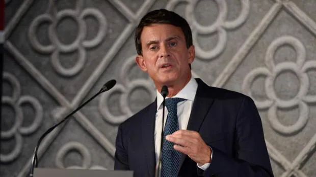 Manuel Valls, esta tarde durante su conferencia