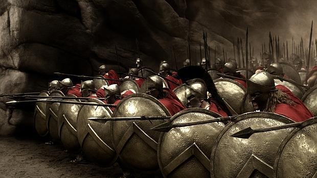 Fotograma de la película los «300», que recrea de forma fantasiosa la vida de los soldados de Esparta