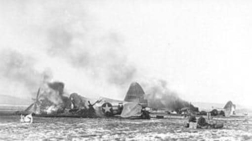 Aviones destruídos durante la operación
