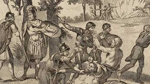Soldados romanos asesinan druidas