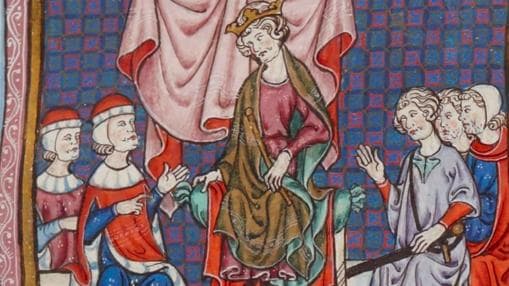 Consejo de nobles presidido por Jaime II de Aragón