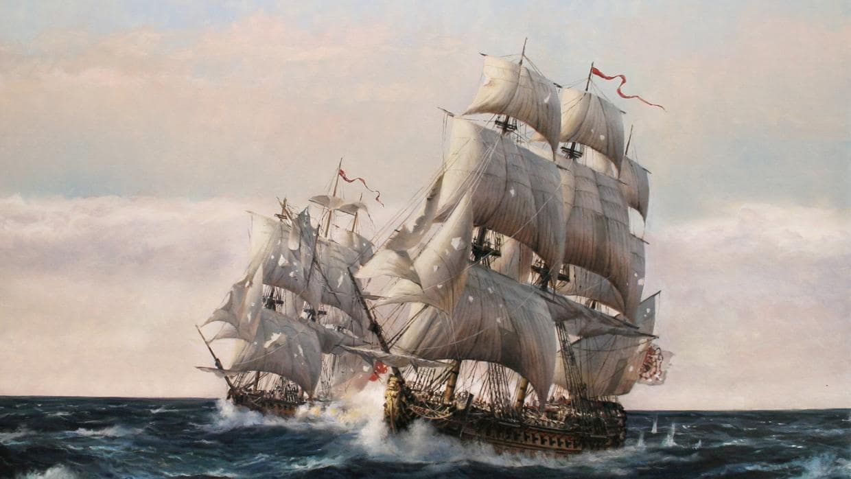 Resultado de imagen de El Â«gloriosoÂ» buque espaÃ±ol que se enfrentÃ³ y humillÃ³ a doce navÃ­os britÃ¡nicos en 1747