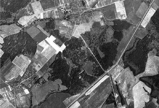 Fotografía aérea de la zona tomada por un piloto de la Luftwaffe en 1942