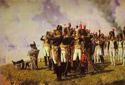 Napoleón y la Guardia Imperial en la batalla de Borodino