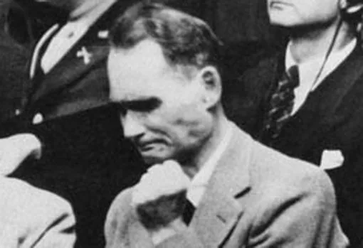 Hess, durante los juicios de Núremberg