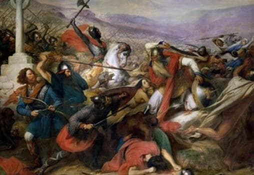 Carlos Martel, en la batalla de Poitiers