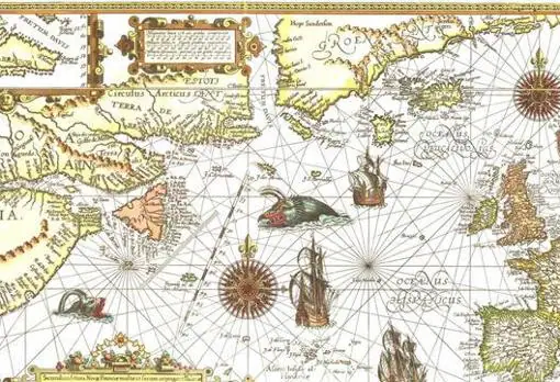 Mapa del siglo XVI con lo que se conocía de Norteamérica