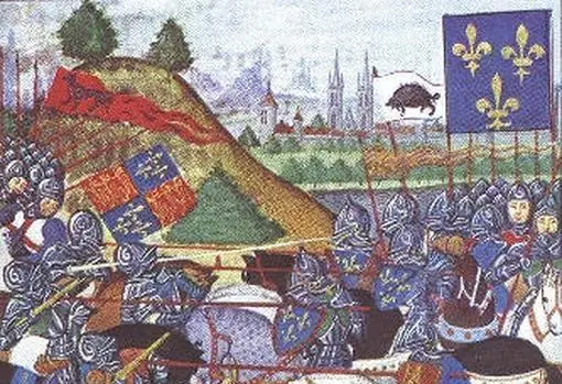 Pintura mal interpretada de la batalla de Patay