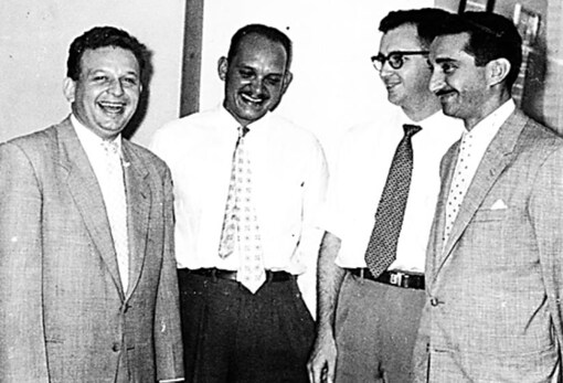 Enrique Aristeguieta (tercero por la izquierda) formó parte, como miembro de Copei, del grupo liderado desde 1957 por Fabricio Ojeda (primero por la izquierda)